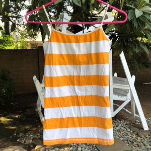 Orange and white tank top